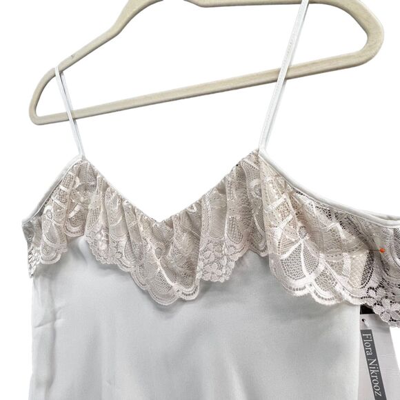 Flora Nikrooz UO Cami Top XS Cream Lace Semi Sheer Coquette Feminine Fairy NEW - Picture 3 of 12